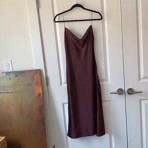 Stelen tank midi dress in Americano brown